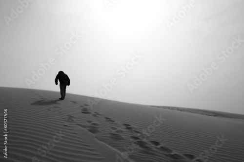 the lonely figure in the desert
