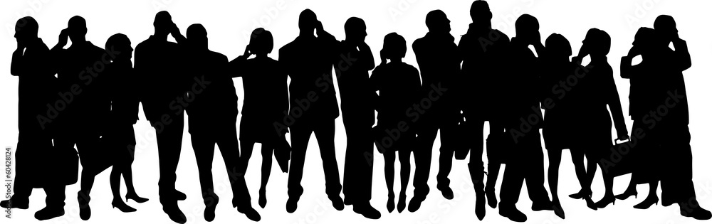 vector silhouette business people