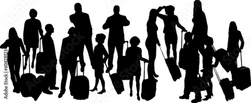 vector silhouette business people