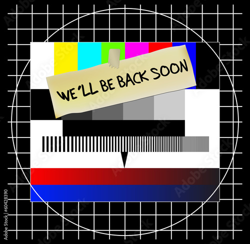 Test pattern, website / TV error sign, vector illustration
