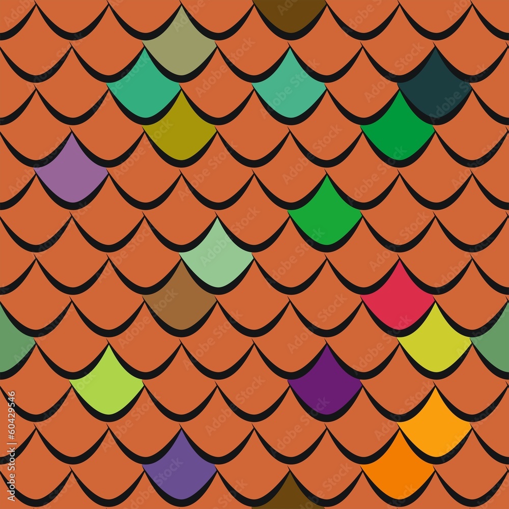 Roof tiles seamless vector pattern Roof tiles seamless vector pattern