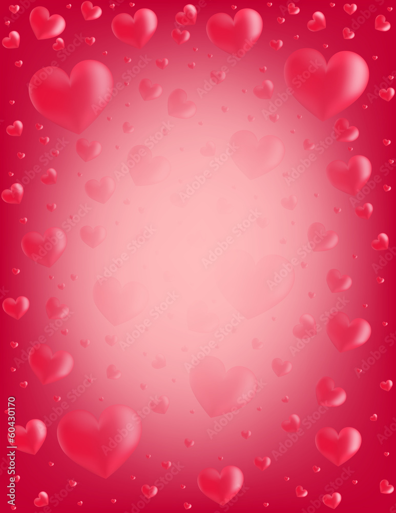 Valentine card hearts vector illustration