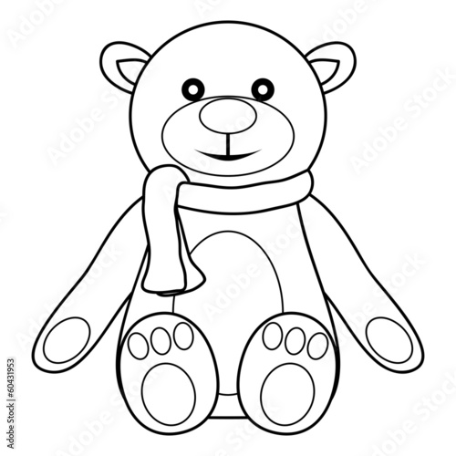 Contour teddy bear