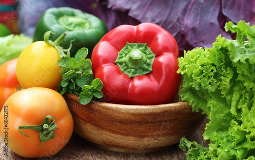 Closeup of fresh vegetables