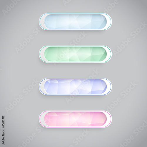 Set of colored banners