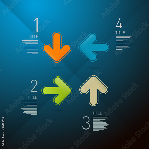 Vector Steps for Tutorial, Infographics