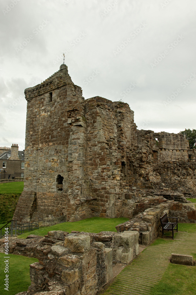 St Andrews Castle Ruins Medieval Landmark. Fife, Scotland