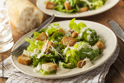 Healthy Green Organic Caesar Salad