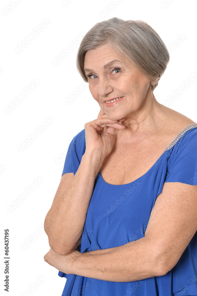 Elder woman in elegant dress Elder woman in elegant dress