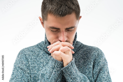 man praying