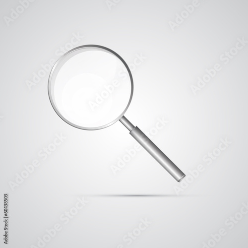 Magnifying Glass Isolated on Grey Background
