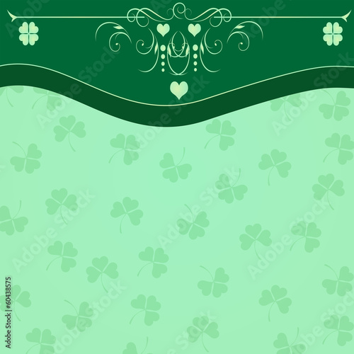 Background-Green Floral and Clover 2
