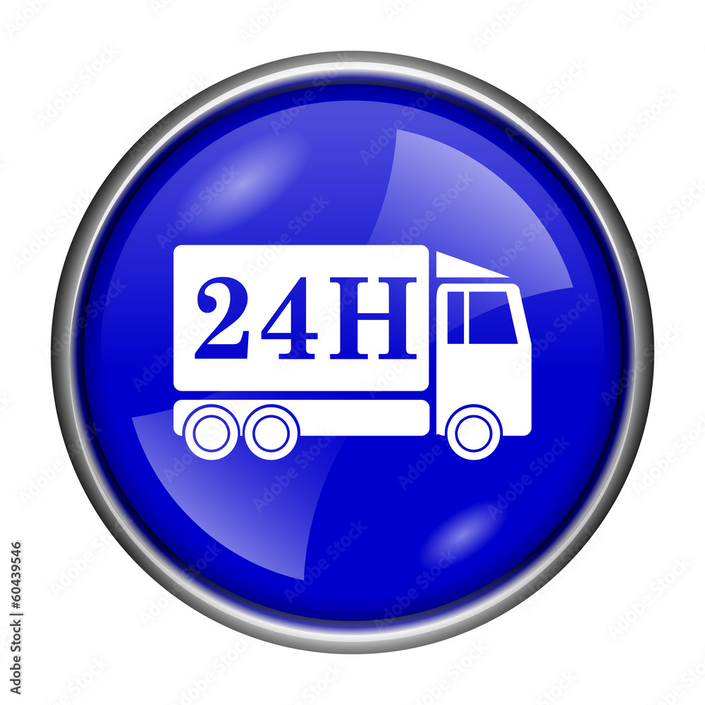 24H delivery truck icon 24H delivery truck icon