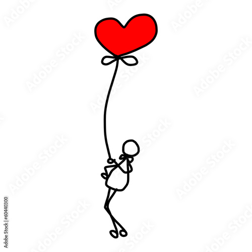 cartoon hand-drawn love