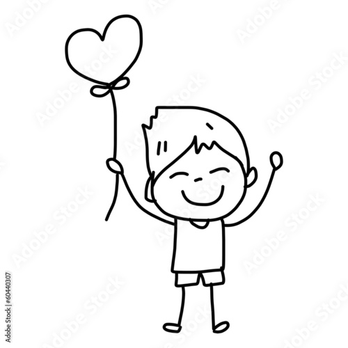 cartoon hand-drawn love