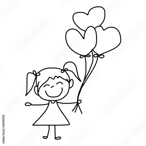 cartoon hand-drawn love