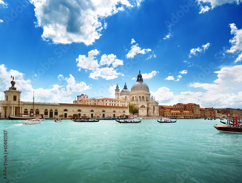 Fotografie Grand Canal and Basilica Santa Maria della Salute, Venice, Italy