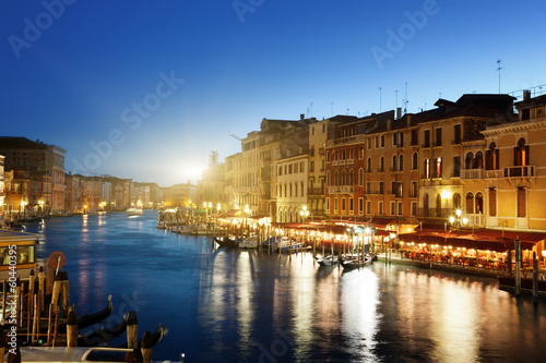 Grand Canal in sunset time  Venice  Italy