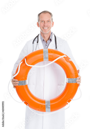 Doctor Holding Buoy