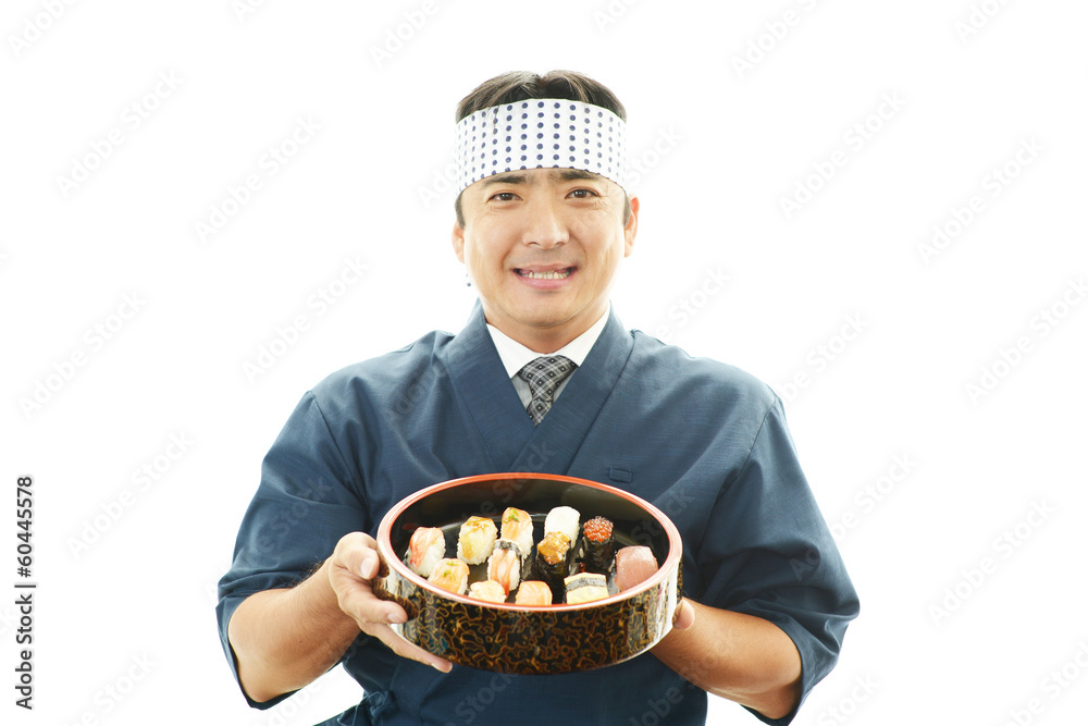 笑顔の寿司職人 笑顔の寿司職人