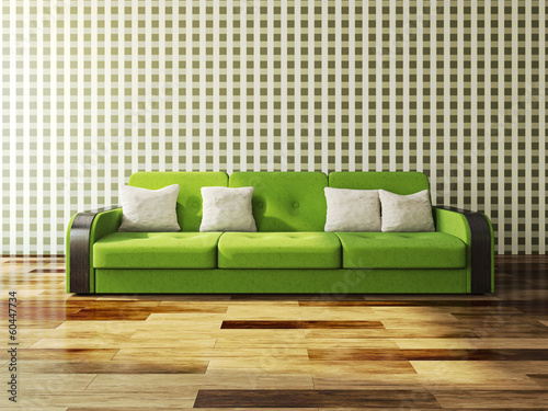 Green sofa