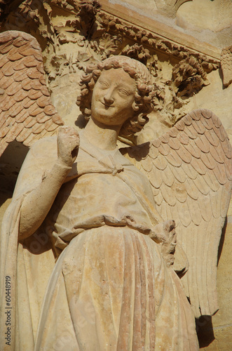 Tableau sur toile Ange cathédrale reims