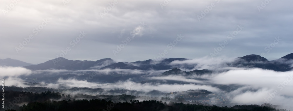 Foggy morning in Lunigiana, Italy Foggy morning in Lunigiana, Italy