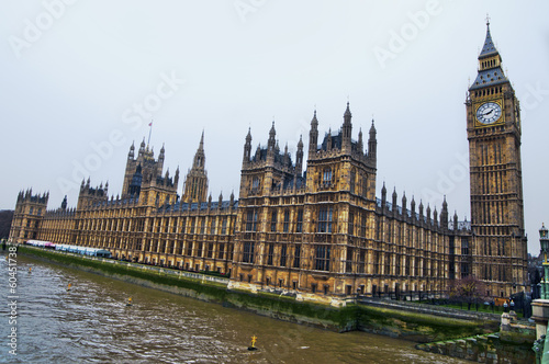 House of Parliament with Big Ban tower in London