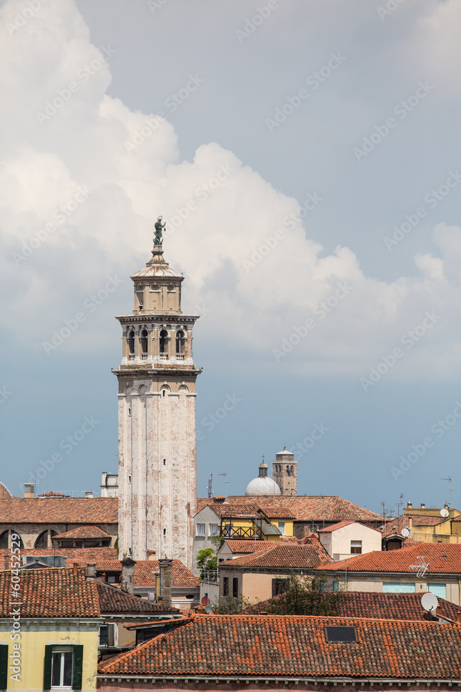 Obraz premium Bell Tower Under Venice Clouds