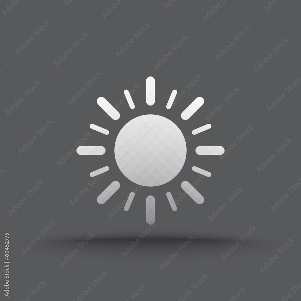 Vector of transparent sun light icon on isolated background Vector of transparent sun light icon on isolated background
