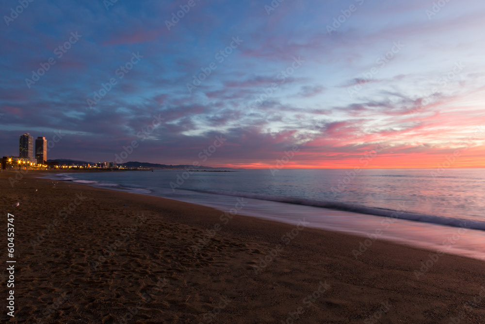 Sunrise at Barceloneta Beach