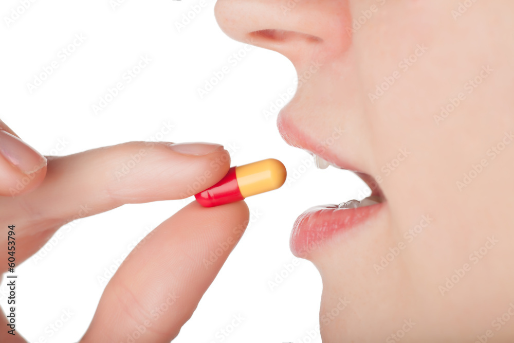 Taking a pill Taking a pill