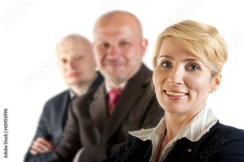 Business people and team. Isolated over white background