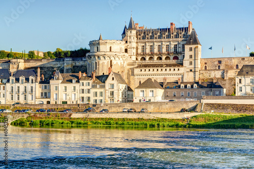 Chateau d'Amboise, France. Old medieval castle in Loire Valley in summer. photo