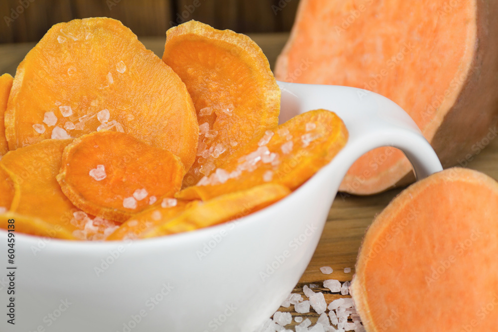 Süßkartoffel - Chips und Salz Süßkartoffel - Chips und Salz