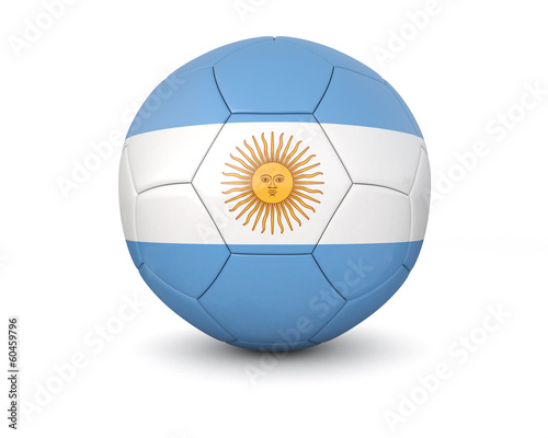 Argentina soccer ball 3d render
