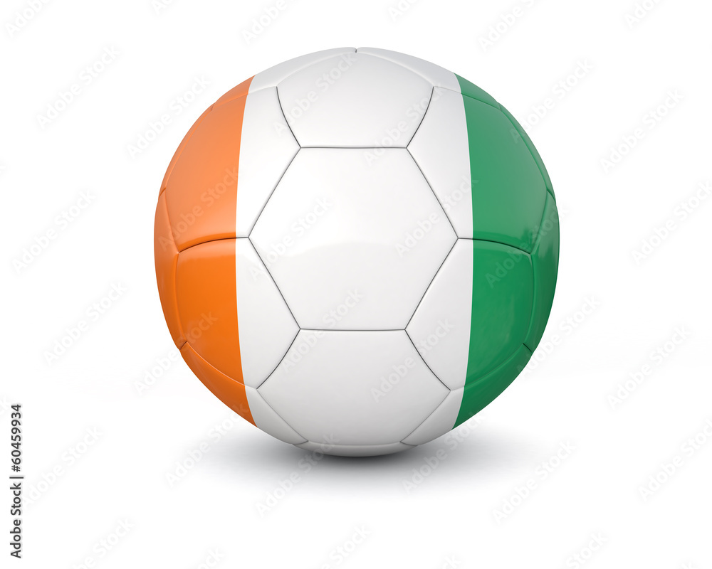 Ivory coast soccer ball 3d render