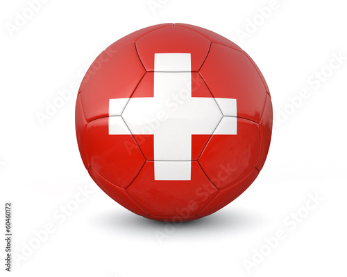 Switzerland soccer ball 3d render photo