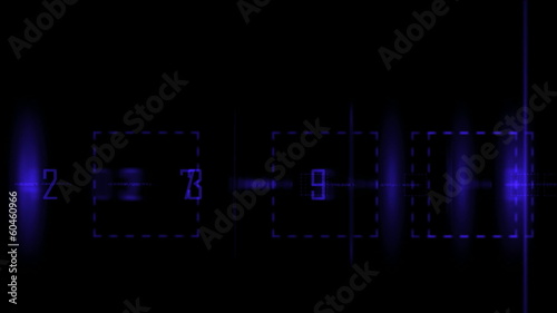 Blue digits animation background