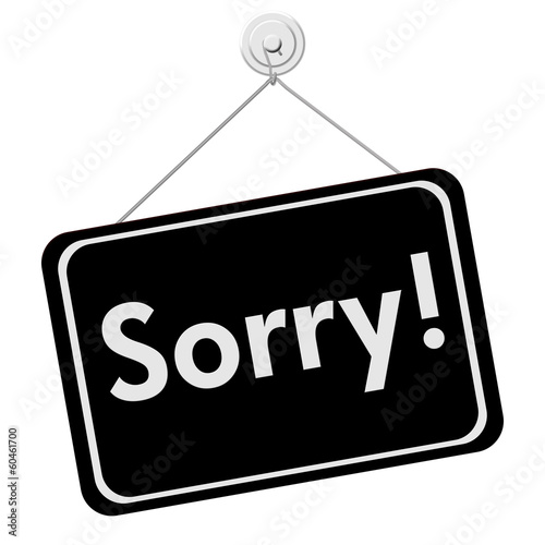 Sorry Sign