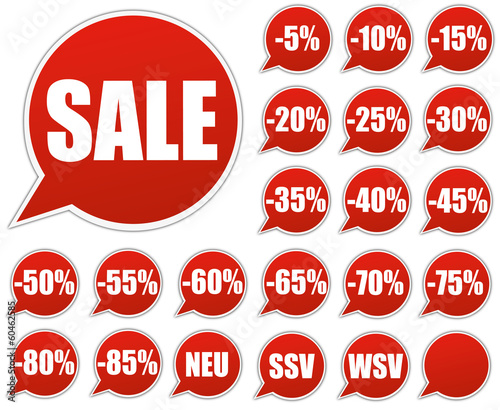 Rabatt Sticker Kollektion - Price Tags "Sale"
