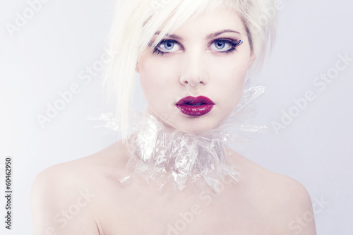Obraz na plátně Creative blonde woman model