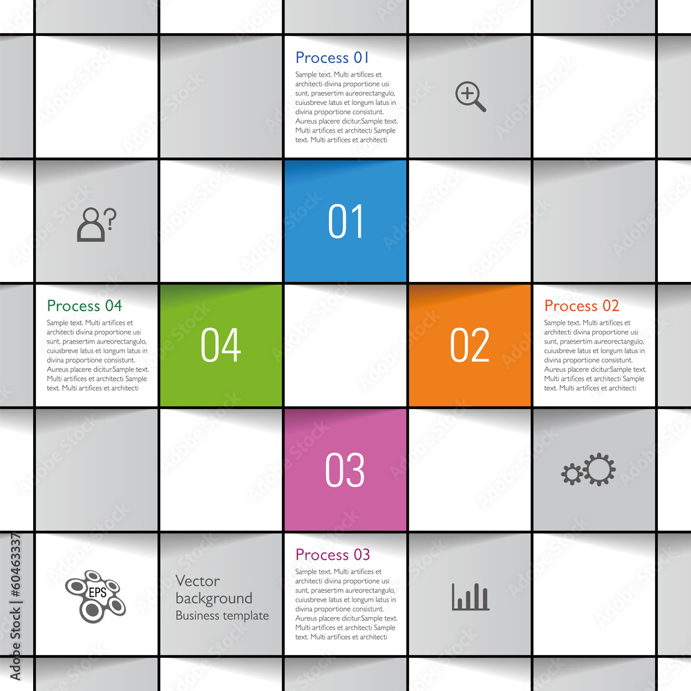 Infographics Vector Background Grid Layout Infographics Vector Background Grid Layout