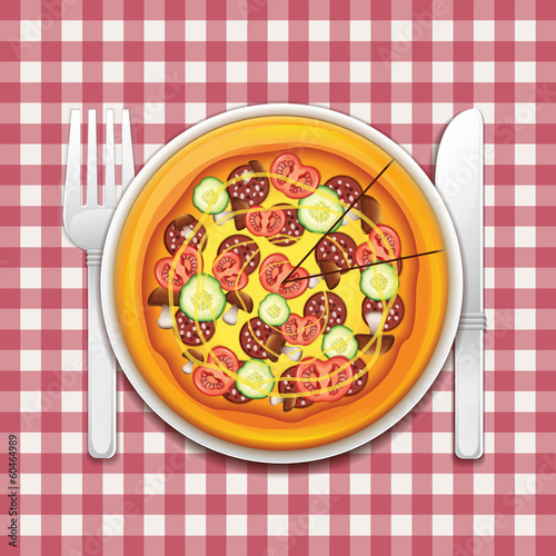 Pizza On A Tablecloth
