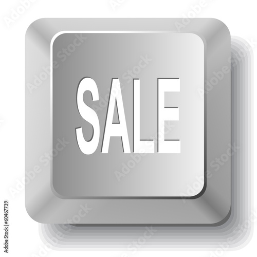 Sale. Vector computer key.