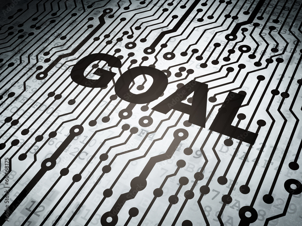 Advertising concept: circuit board with Goal Advertising concept: circuit board with Goal
