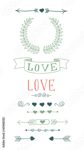 Set of hand drawn design el...