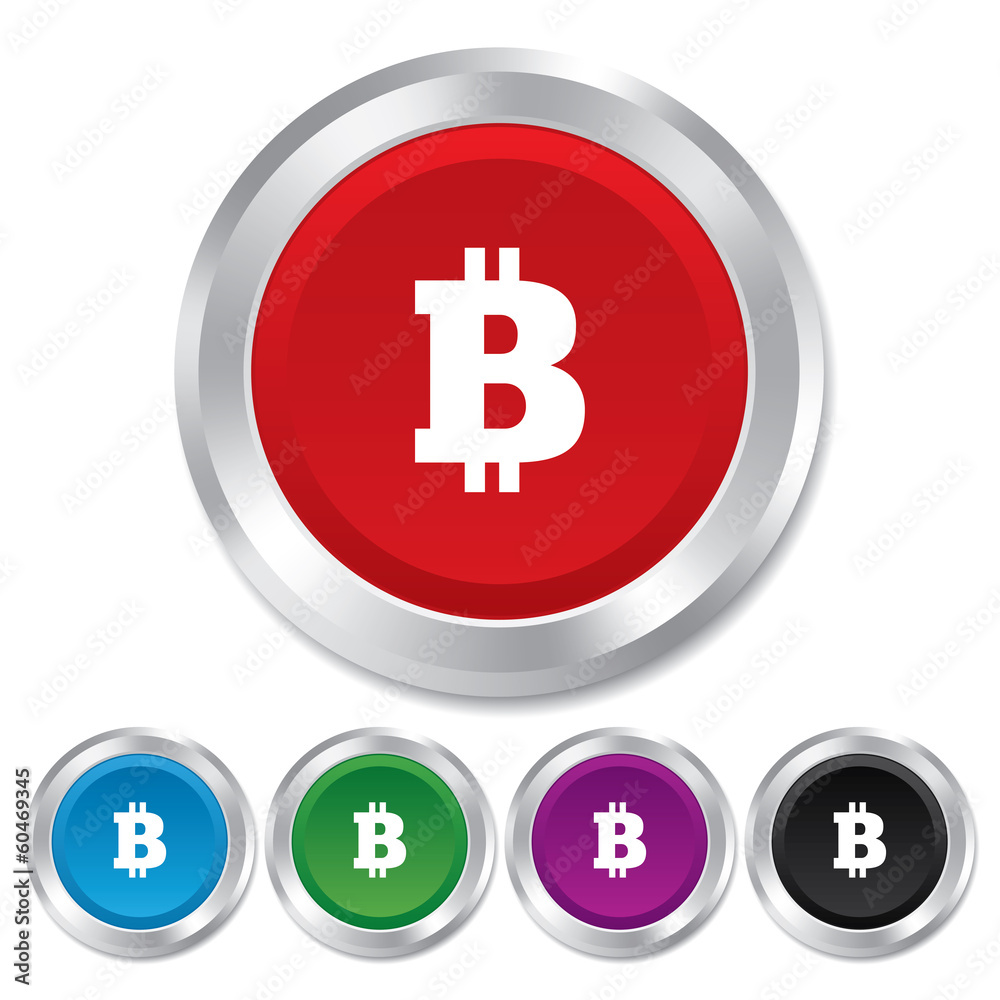 Bitcoin sign icon. Cryptography currency symbol Bitcoin sign icon. Cryptography currency symbol