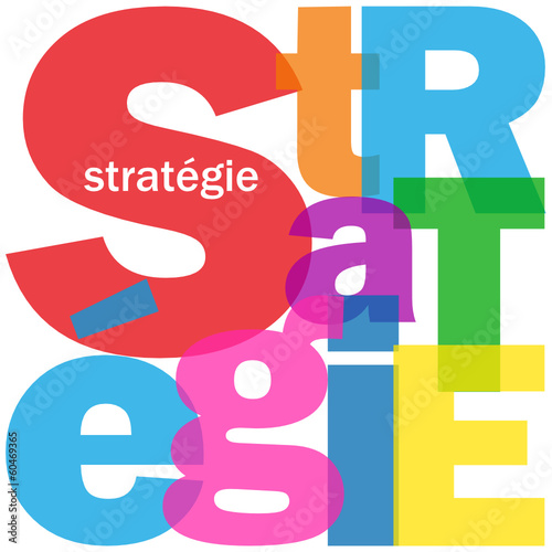 Mosaïque de Lettres STRATEGIE (tactique intelligence objectifs)
