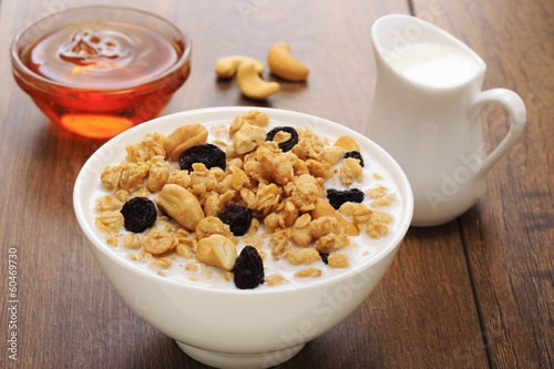 muesli with nuts and honey